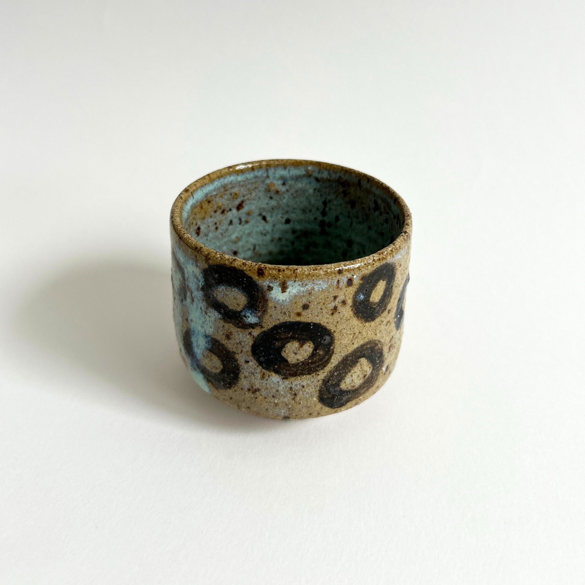 Blue glazed cups